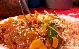 Chicken and Enchiladas at La Pollita Feliz