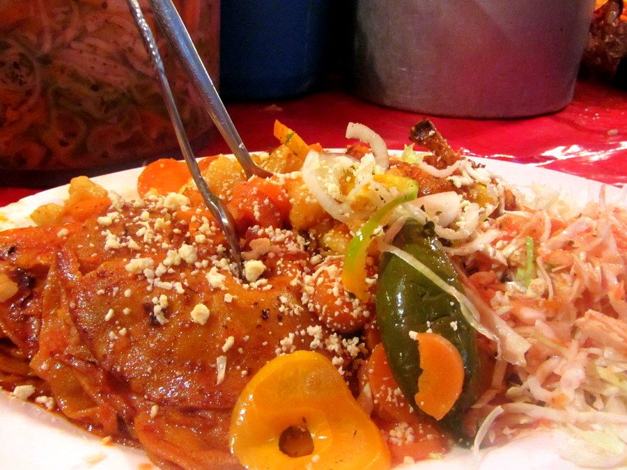Chicken and Enchiladas at La Pollita Feliz