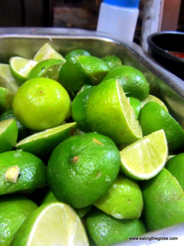 limes in San Miguel de Allende, Andy's taco cart
