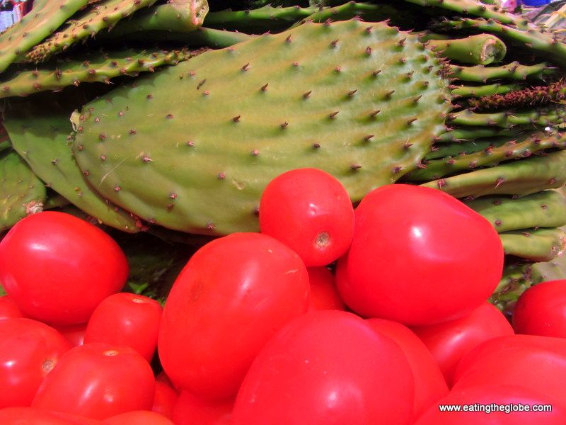 Tomatoes and Nopales Tomatoes and Nopales at Tuesday Market/“El Tianguis"