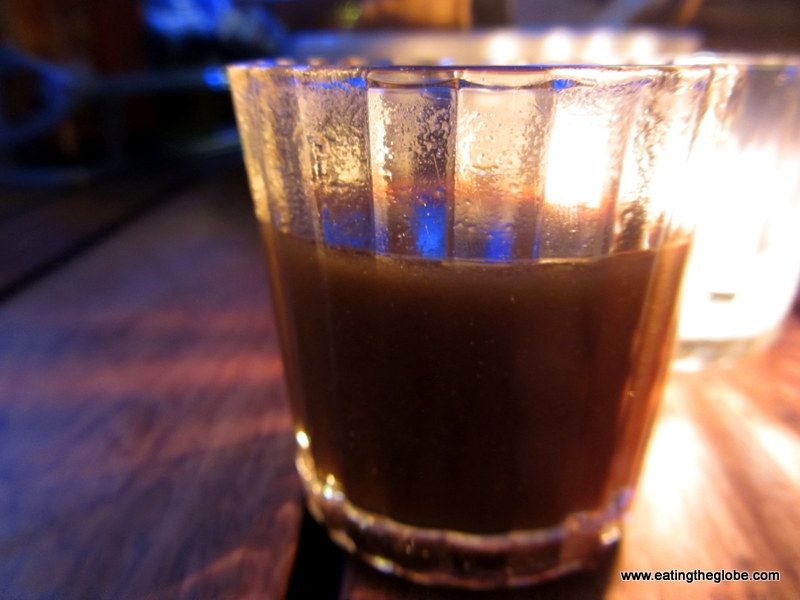 shrimp consomme Pescau restaurant in san miguel de allende