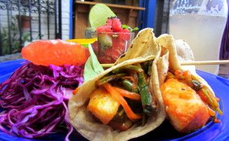 fish tacos at Lavanda cafe San Miguel de allende mexico