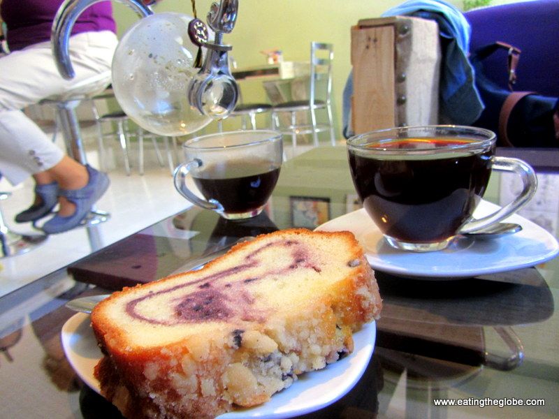 Coffee cake and siphon coffee best coffee in San Miguel de Allende