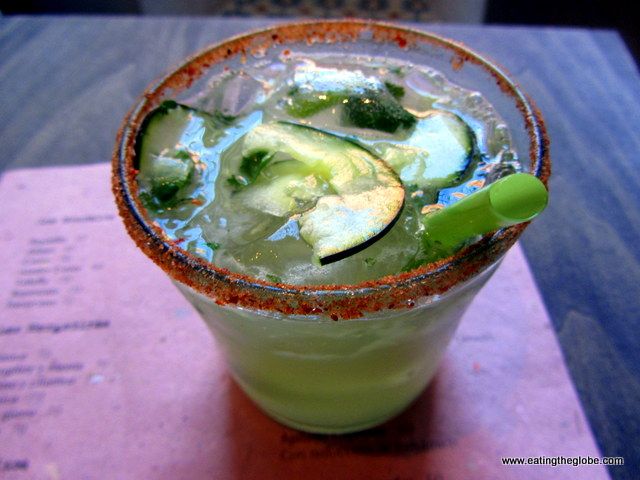 Cucumber and Mint Mezcal Margarita at La Mezcalería