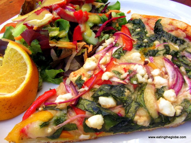 Pizza at Via Organica Vegetarian Restaurant