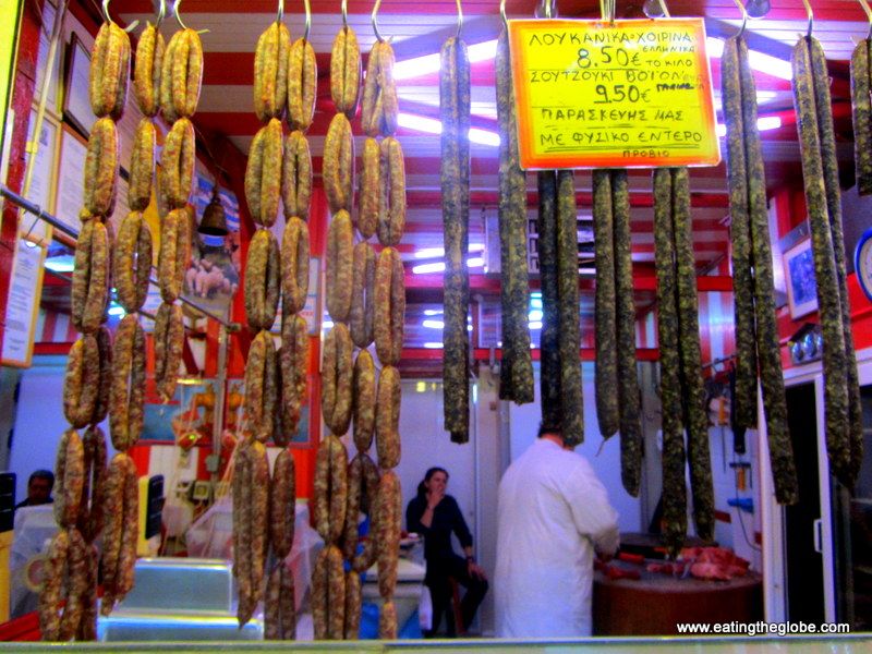 Sausage in the Chania Market
