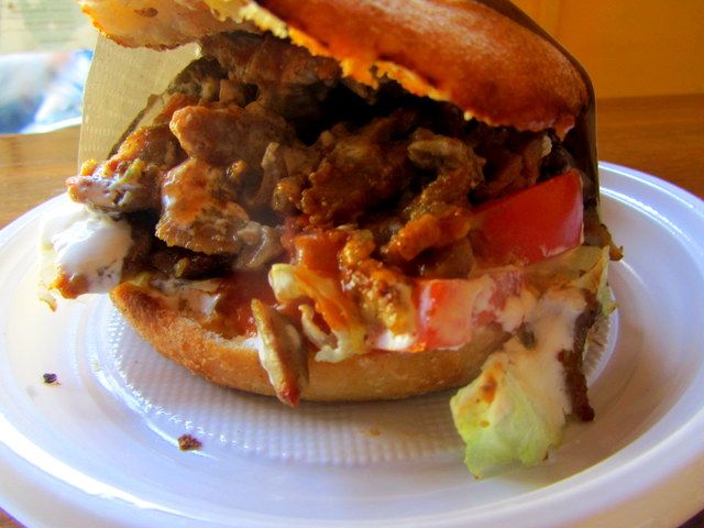 Kabob sandwich in Cagliari