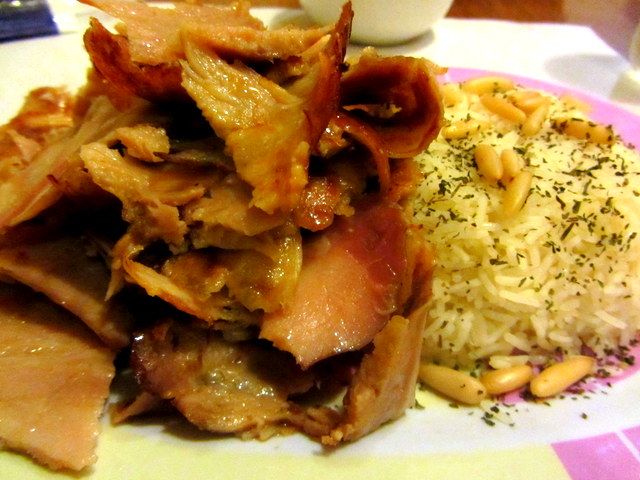 Kabob made from chicken and turkey at Rimel in Cagliari